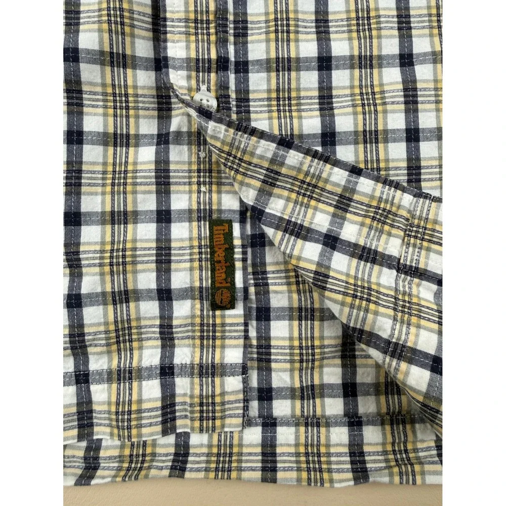 Outdoor Plaid Button Down Shirt Short Sleeve XXL Timberland